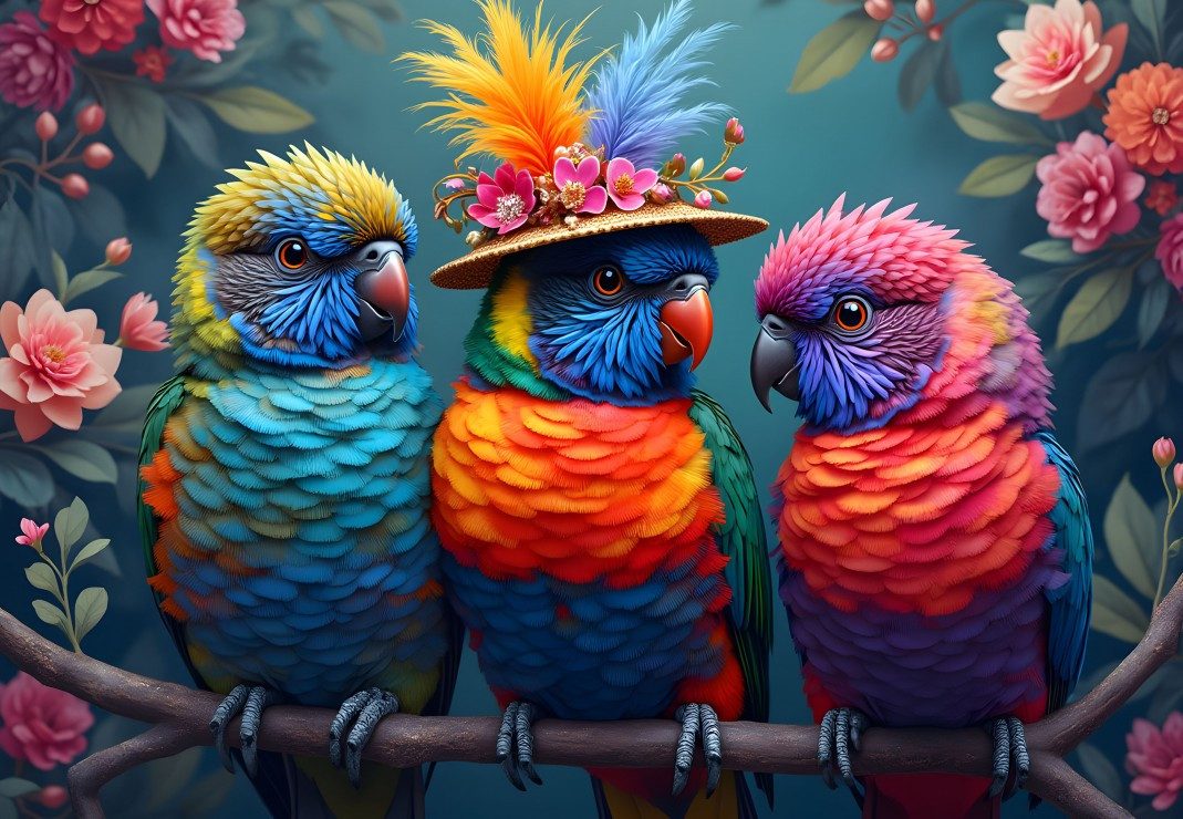 Bluebird Puzzle Puzzle Regenbogenpapageien, Puzzleteile günstig online kaufen