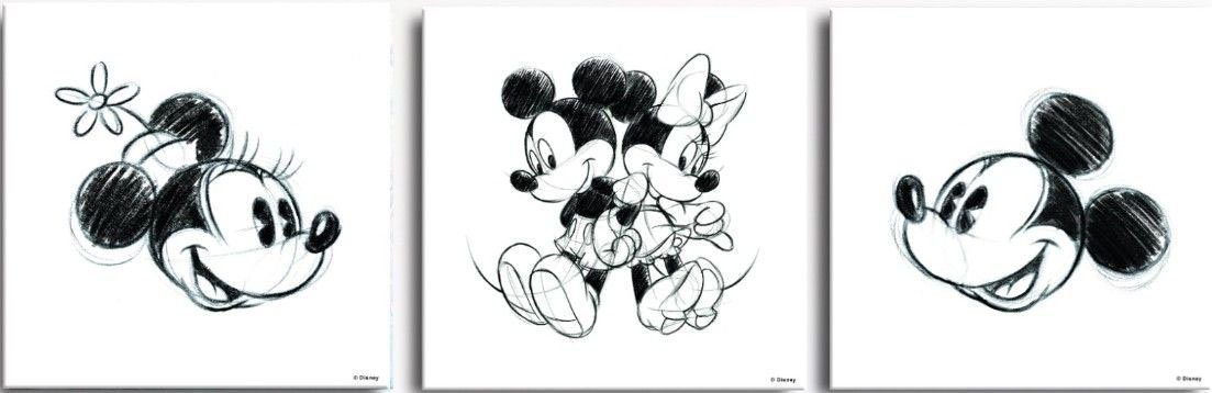 Mickey Bilder St) Minnie, (Set, Disney & 3 Mehrteilige