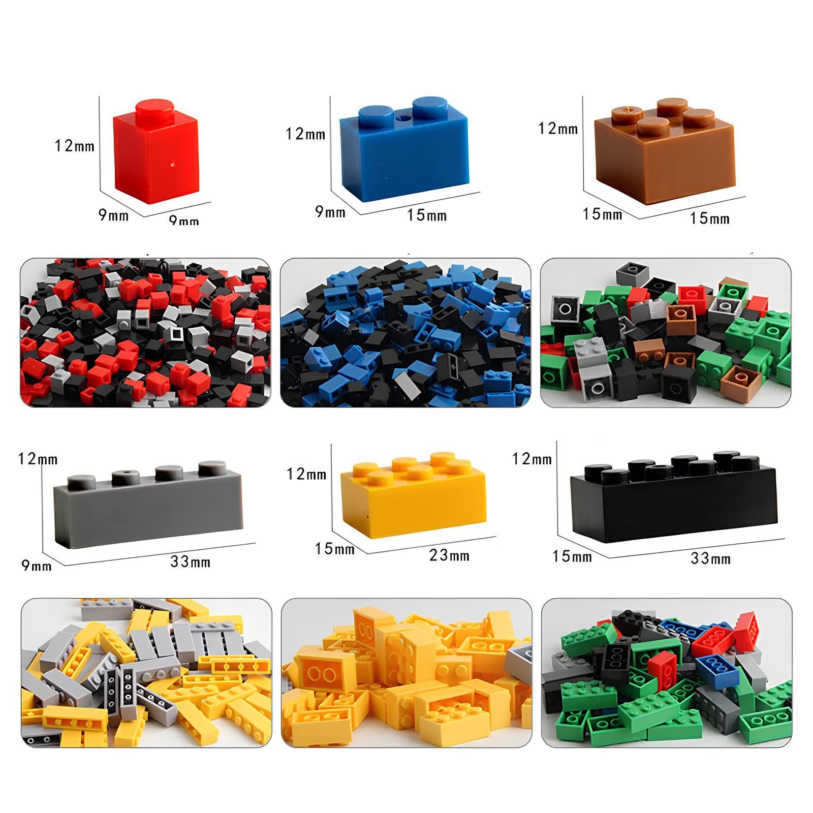 Athlix 1.000 Stück Bausteine Set Klemmbausteine kompatibel mit Lego Spielbausteine, DIY Kreative Bausteine, ABS, EN71 Zertifiziert – Bild 4 von 4