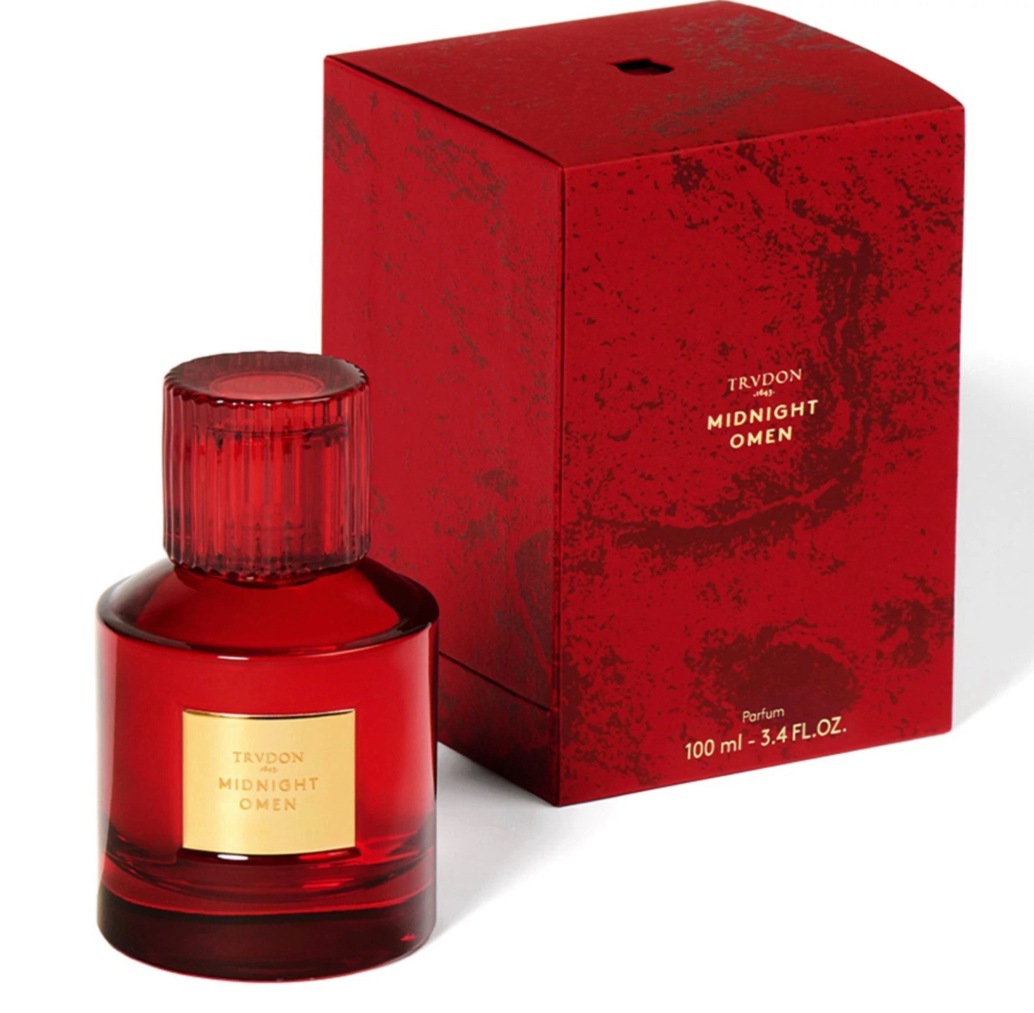 Cire Trudon Eau de Parfum Nuit Rouge Midnight Omen Luxury Unisex Holzig Ambriert 100 ml, 1-tlg., Flakon Tiefrotes Glas mit goldfarbener Metallplakette