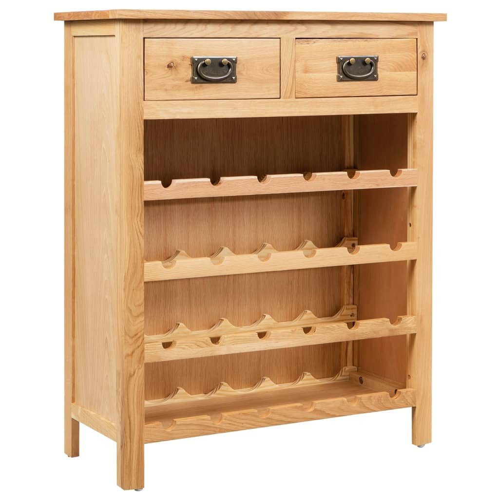 vidaXL Weinregal, Weinschrank 72x32x90 cm Massivholz Eiche
