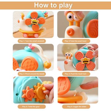 Rutaqian Lernspielzeug Wholede Saugnapf Spielzeug Baby, Sensorik Spielzeug für Baby