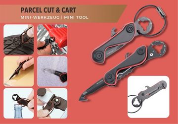 TROIKA Multitool Mini-Werkzeug mit 9 Funktionen - Multitool - PARCEL CUT & CART