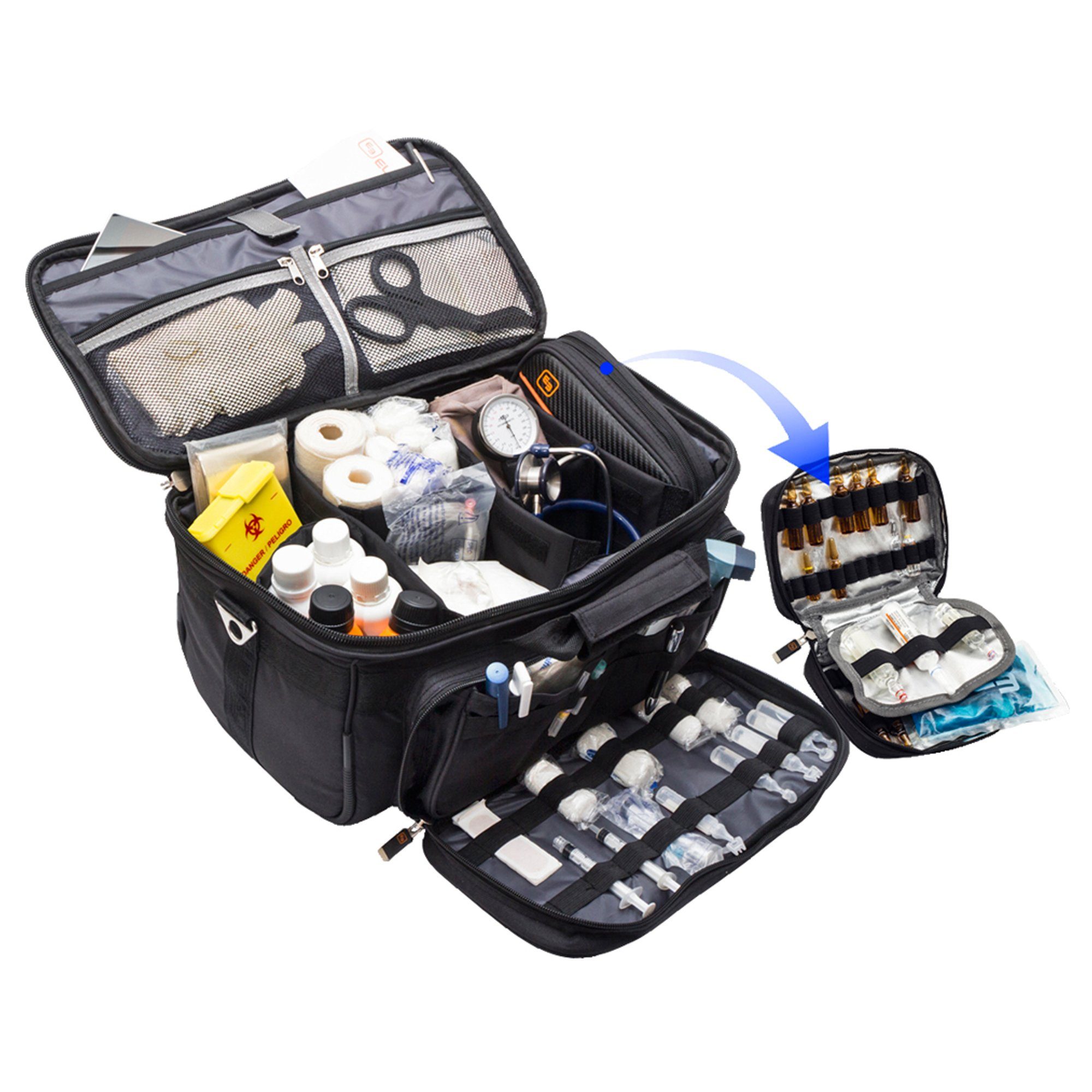 Elite Bags Arzttasche Elite Bags GP´S Softbag-Arzttasche Schwarz 25 x 40 x 21 cm