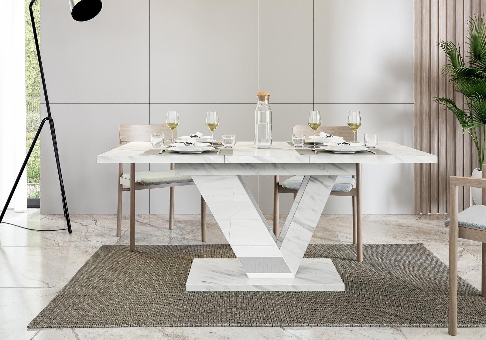 Compleo Esstisch ausziehbar 120-160 cm, Esszimmertisch, günstig online kaufen