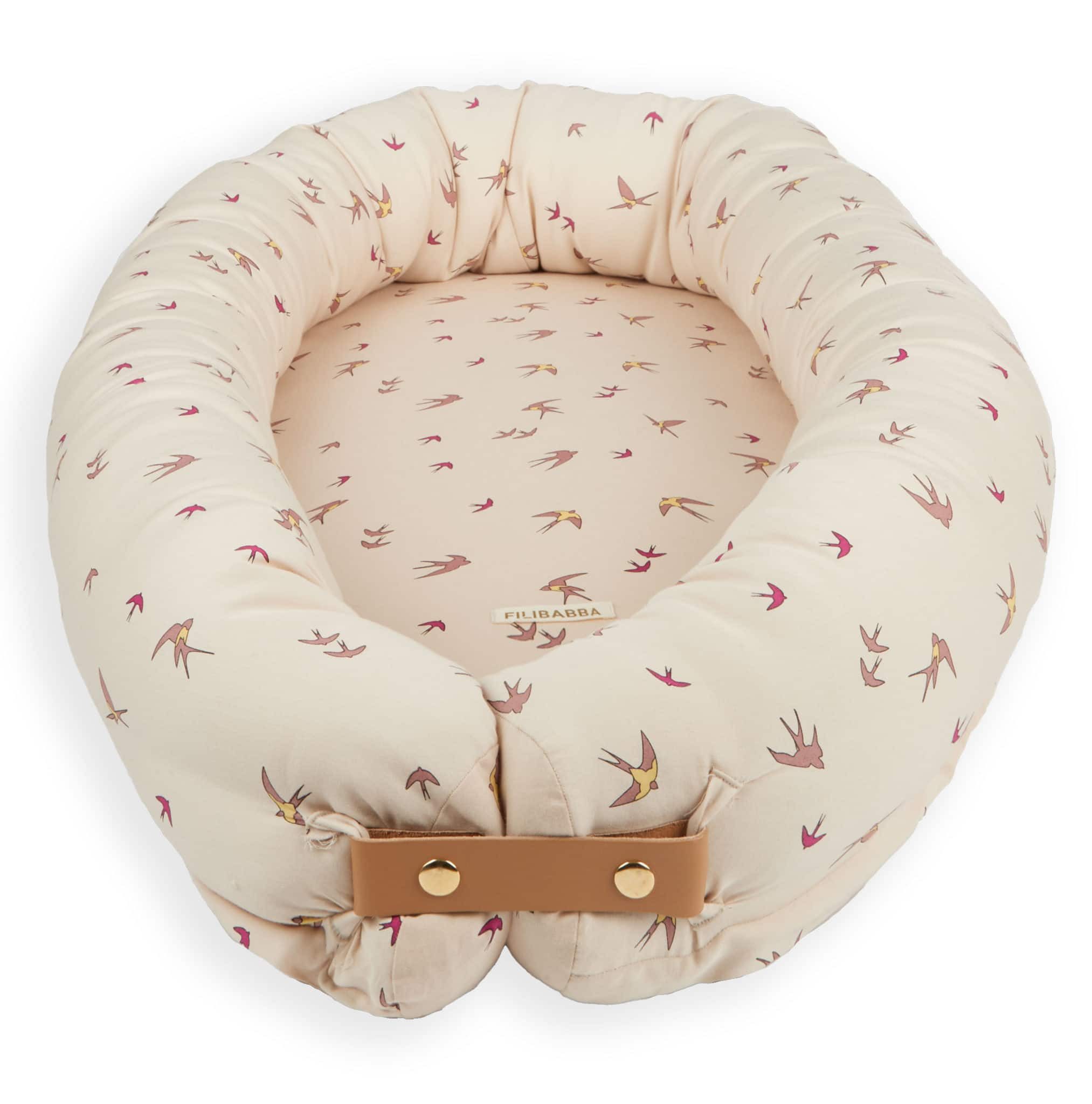 FILIBABBA Babybett Dancing Swallow Rosa, Bio-Baumwolle, günstig online kaufen