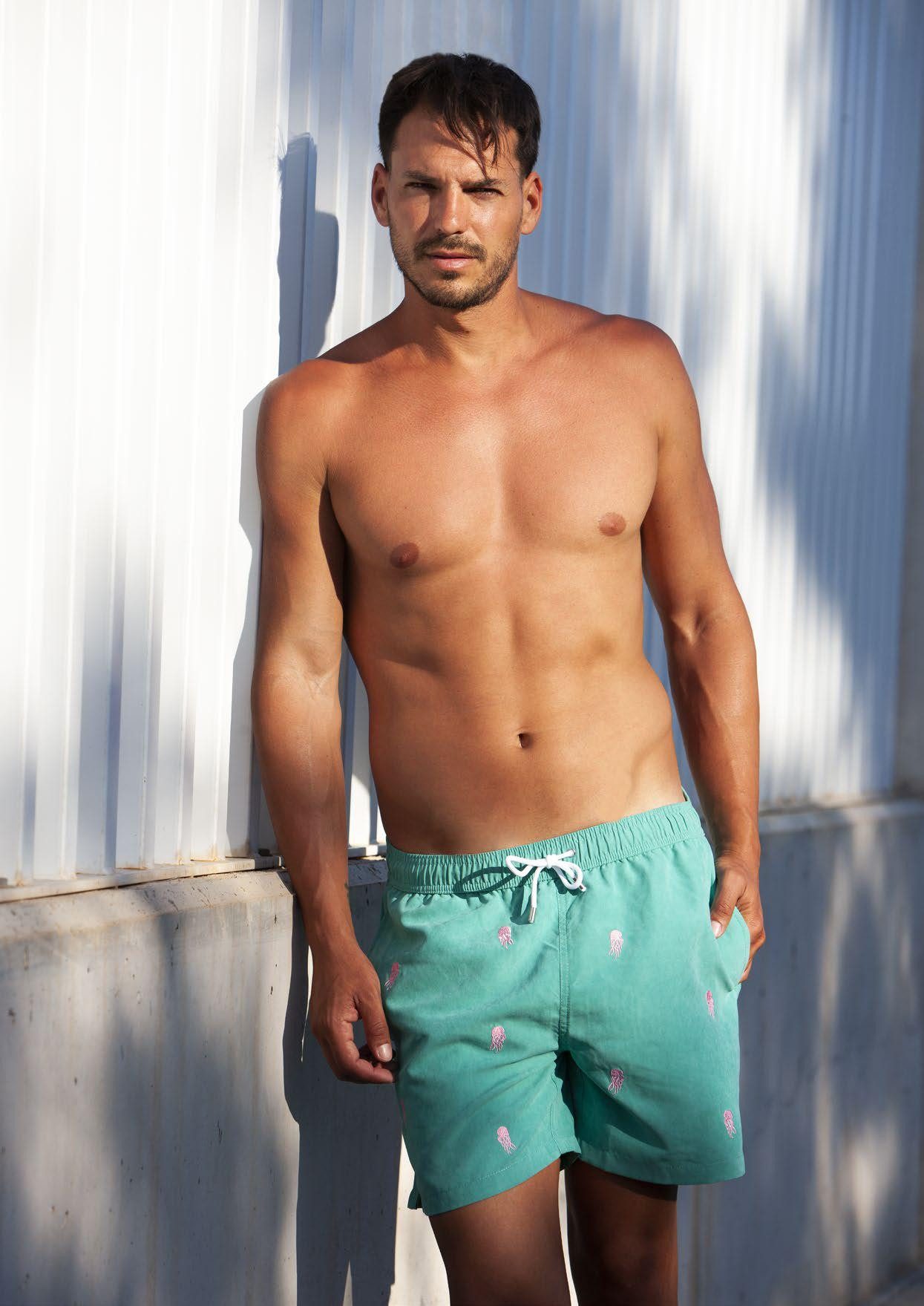 PAULXBACKBLOOM Badeshorts PAUL X BACKBLOOM Beach Boxer Jelly-Stickerei