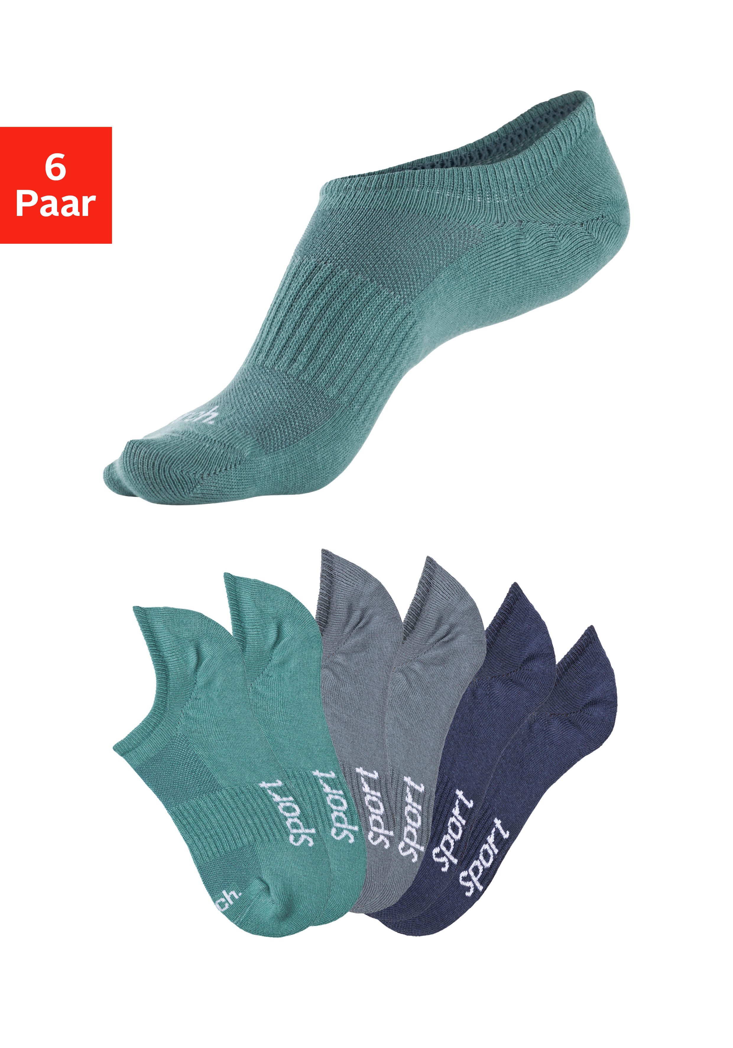 Bench. Sneakersocken (Packung, 6-Paar) nicht sichtbar in Sneakern günstig online kaufen