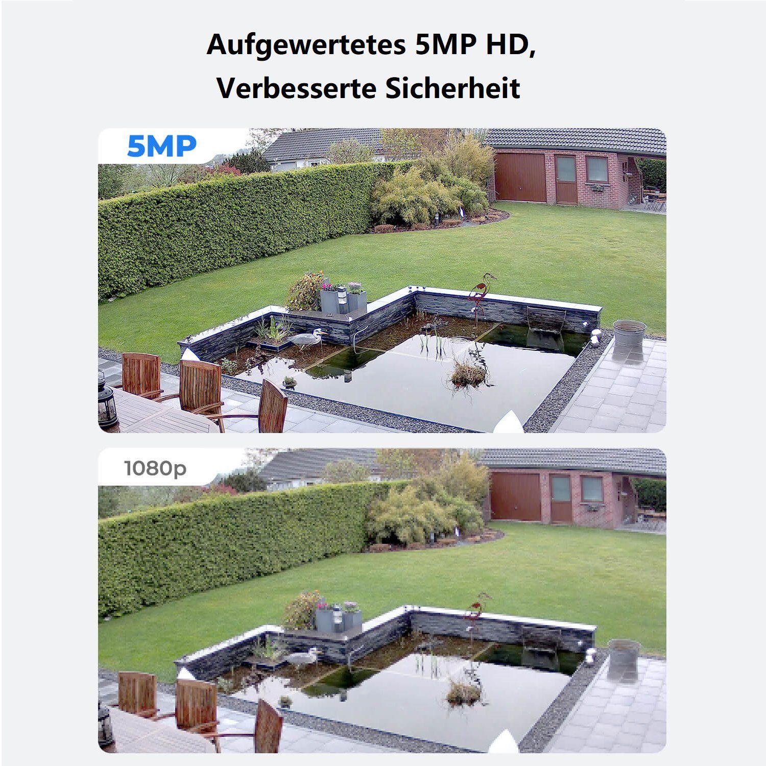 Reolink Überwachungskamera 520A 5MP PoE IP (Außenbereich, mit Personen-/Autoerkennung, Zeitraffer, IR Nachtsicht, Wasserfest, Micro SD Kartensteckplatz)