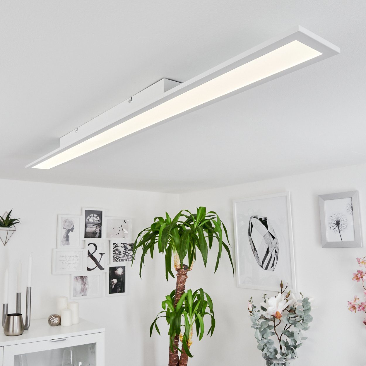 hofstein Panel »Lonigo« LED Metall Kelvin, Deckenpanel Watt, 4000 Weiß, in aus 1x31 2500 dimmbare Deckenlampe, Lumen