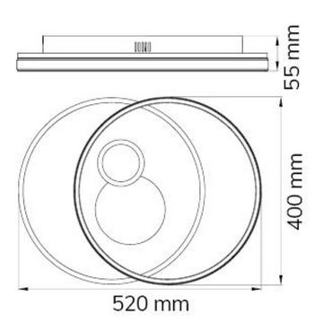 WOFI LED Deckenleuchte LED Wand- und Deckenleuchte Akon in Weiß 4x 10W 3000lm rund, keine Angabe, Leuchtmittel enthalten: Ja, fest verbaut, LED, warmweiss, Deckenlampe, Deckenbeleuchtung, Deckenlicht