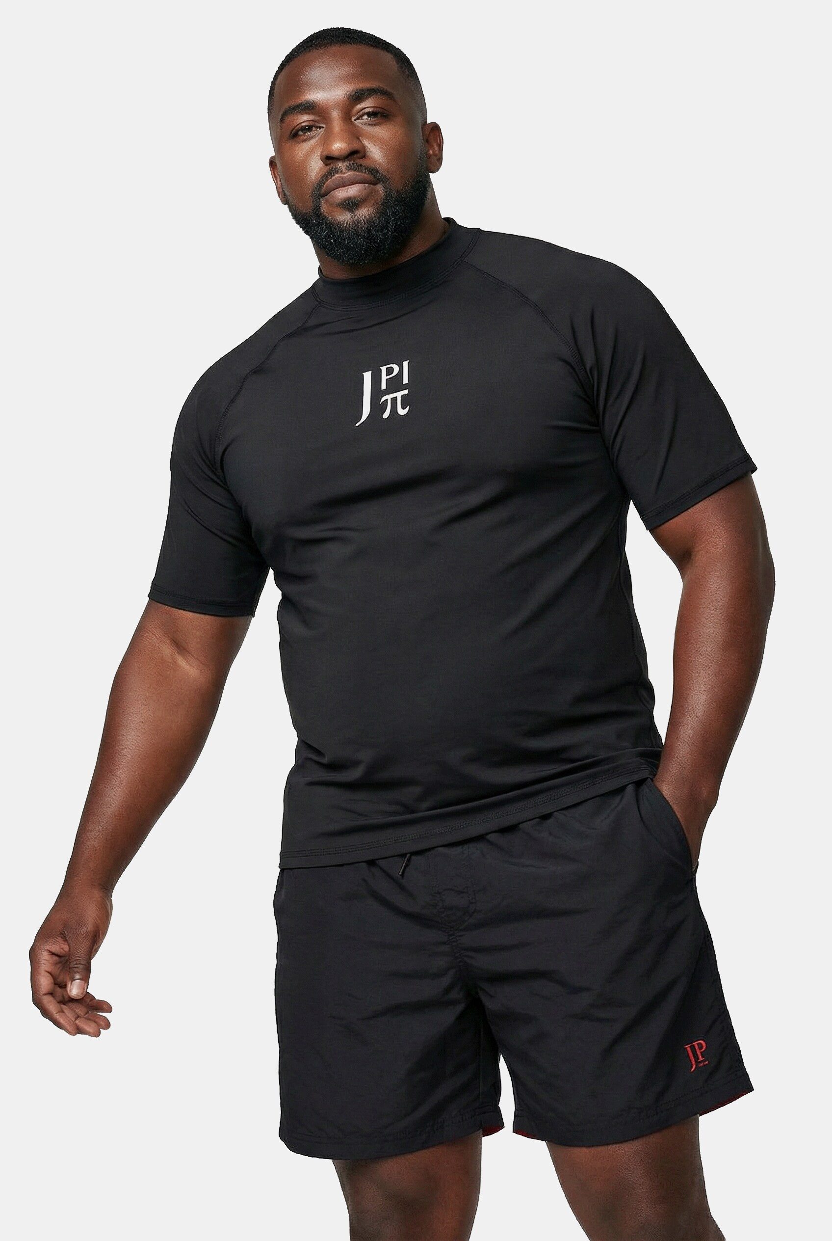 JP1880 T-Shirt Schwimmshirt Halbarm Stehkragen UV-Schutz