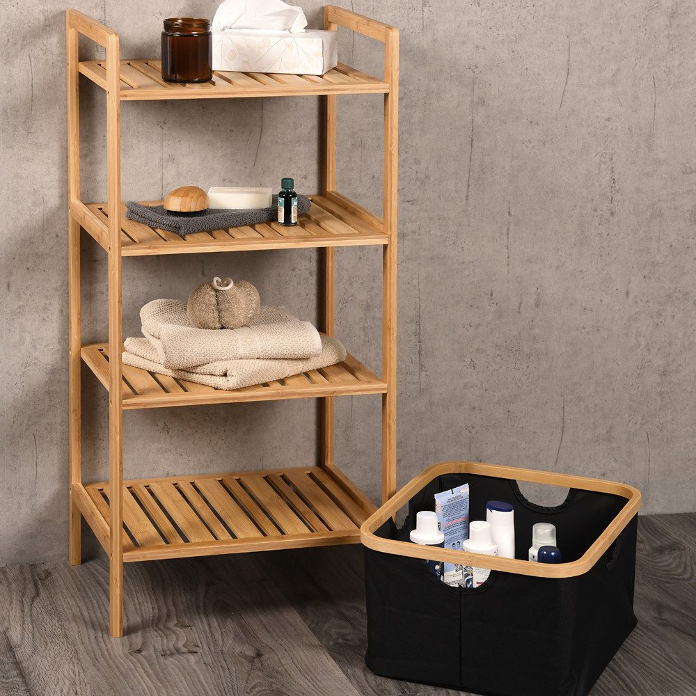KESPER® Ablageregal Regal mit Korb, Bambus, günstig online kaufen