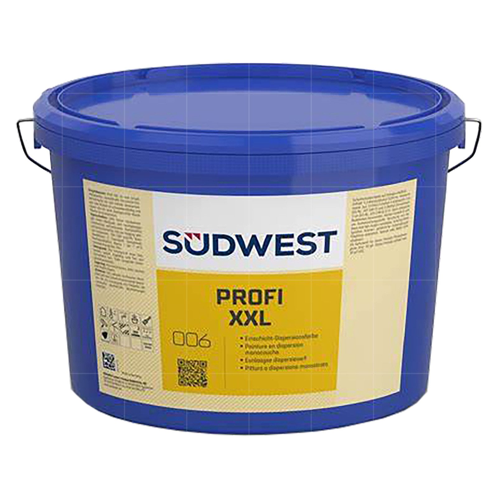 SÜDWEST Lacke + Farben Wandfarbe Profi XXL - 5 LTR 9110 WEISS