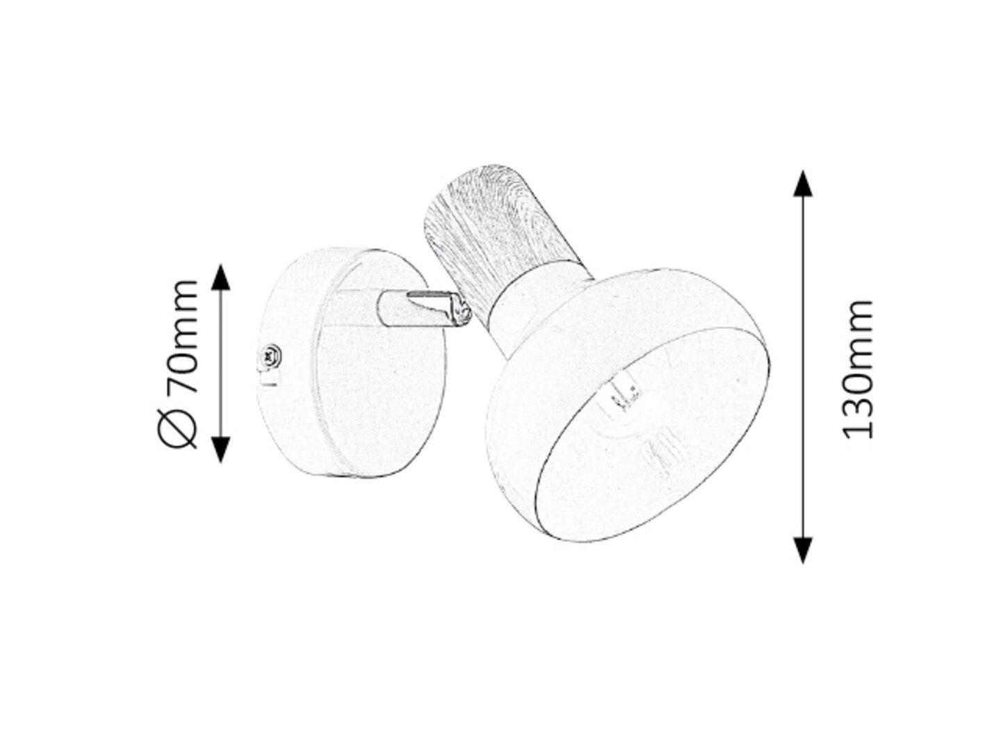 Rabalux LED Deckenspots "Holly" Metall, weiß, E14, L130mm