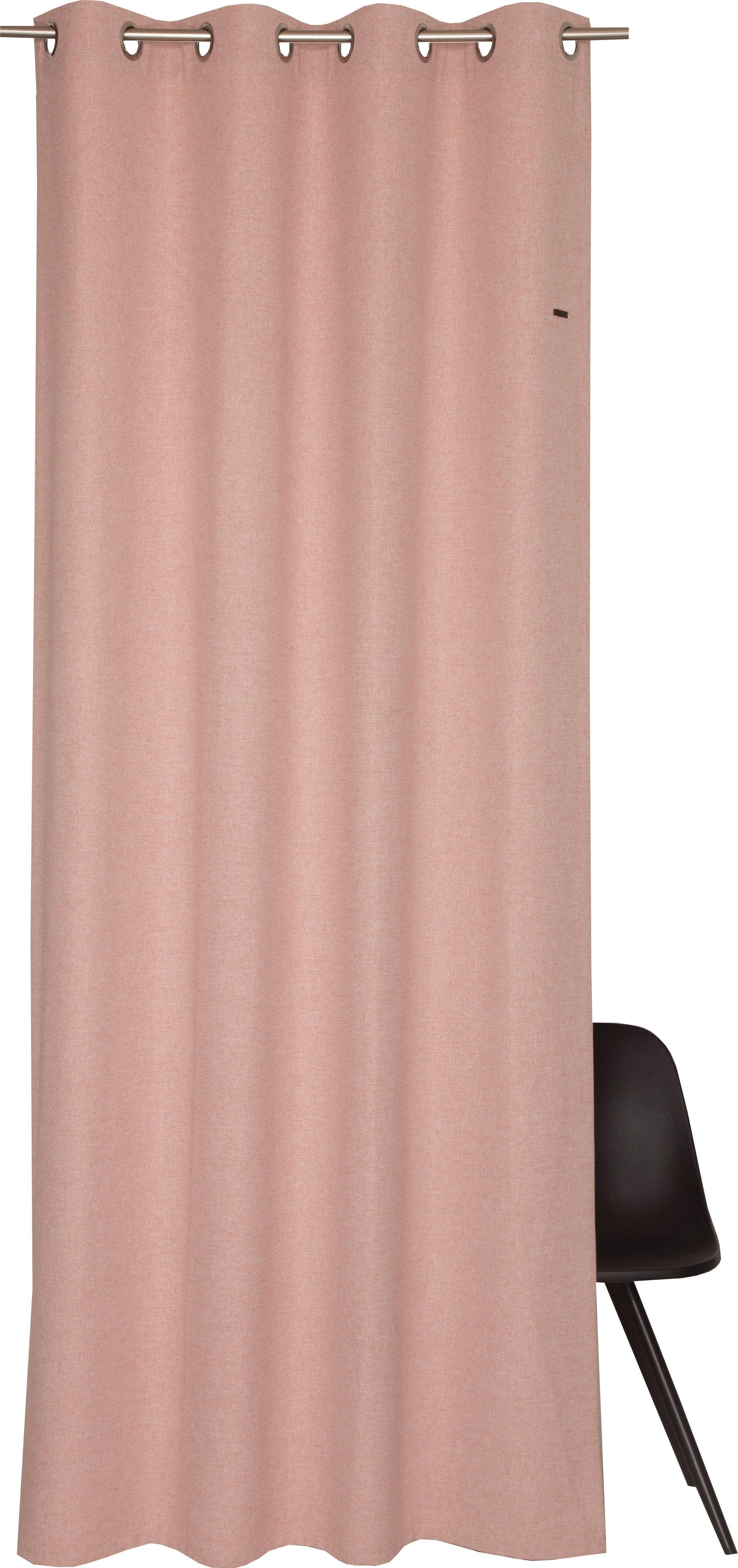 Esprit Vorhang Harp (1 St), Ösen, blickdicht, Microfaser, HxB: 250x140, Blickdicht, mit Lederlabel, (BxH) 140 x 250 cm