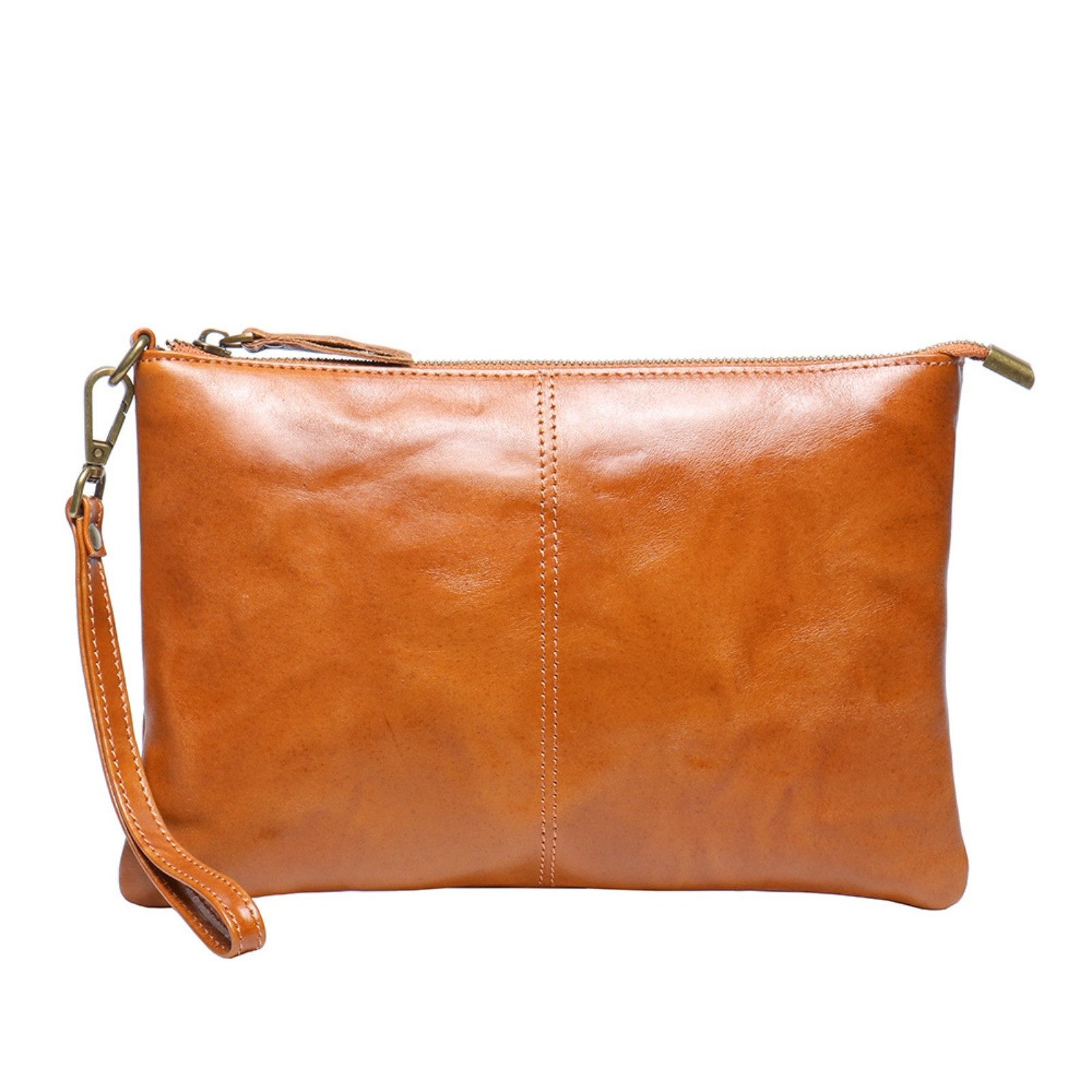 YUBRO-STUDIO Clutch Herren Leder Clutch Tasche Wristlet Handtasche Reise Organizer