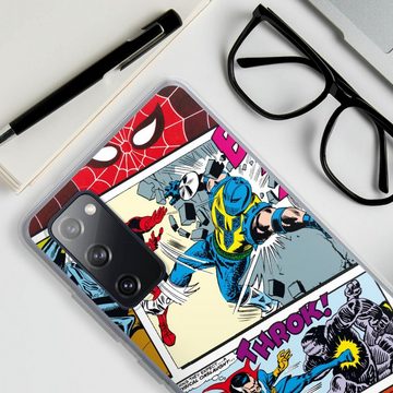 DeinDesign Handyhülle Marvel Retro Comic Blue, Samsung Galaxy S20 FE Silikon Hülle Bumper Case Handy Schutzhülle