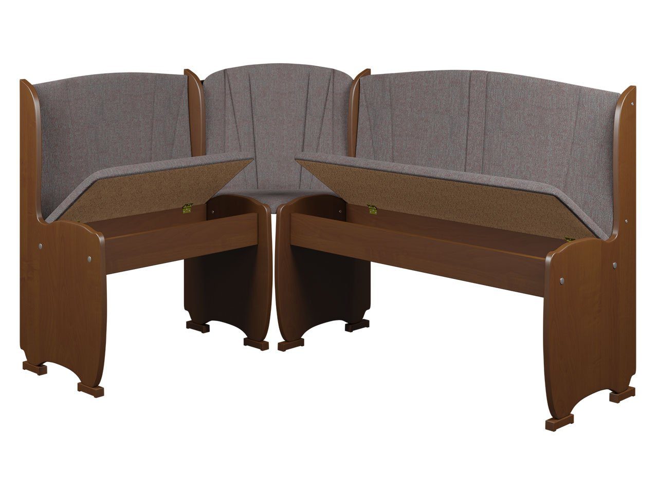 MIRJAN24 Eckbank Jowisz (4er-Set, Eckbank, Tisch, 2x Stuhl), Erlenholz, praktische Kästen