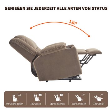 Gotagee Massagesessel Elektrischer TV-Sessel Aufstehhilfe Elektrischer Massagesessel Sessel, Elektrischer Massagesessel mit 2 Getränkehaltern