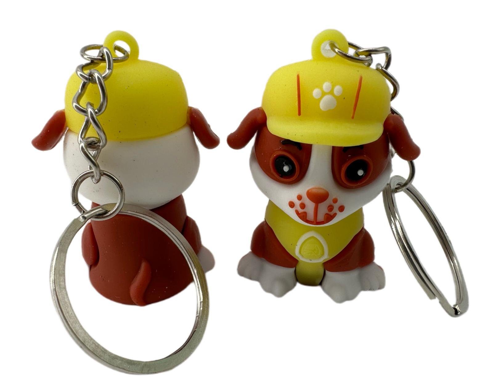 soma Schlüsselanhänger Schlüsselanhänger Kinder Mini Paw Patrol Rubble gelb, Schlüsselanhänger Haustierschlüsselanhänger Geschenk Hund Frau Herren
