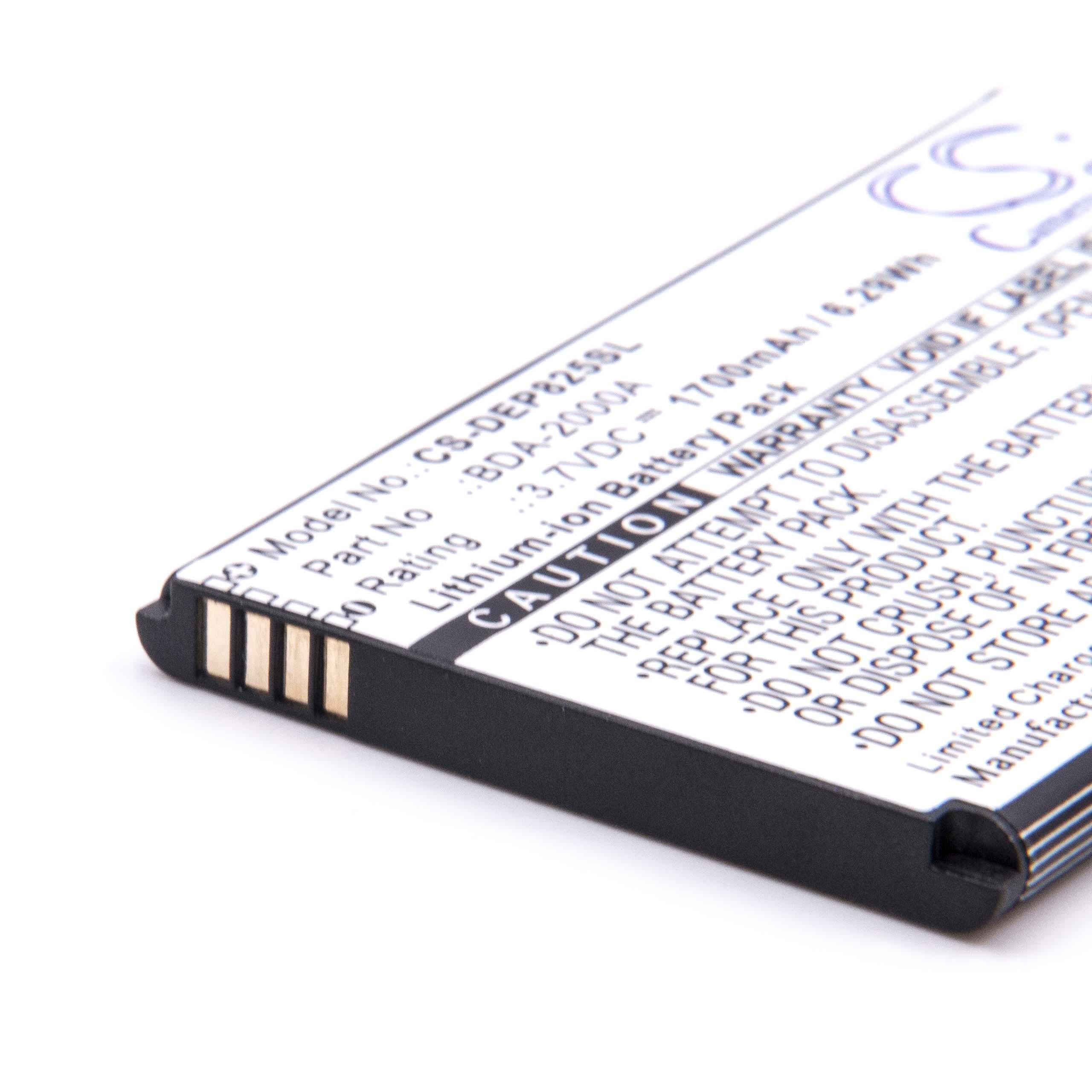 SmartEasy (3,7 824 Doro Li-Ion mit vhbw Smartphone-Akku 1700 V) kompatibel mAh