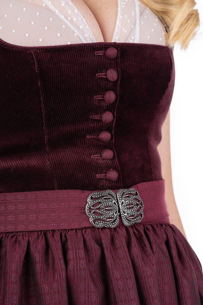 MarJo Dirndl Cord Dirndl 2tlg. - OSTERHOFEN - bordeaux – Bild 3 von 5