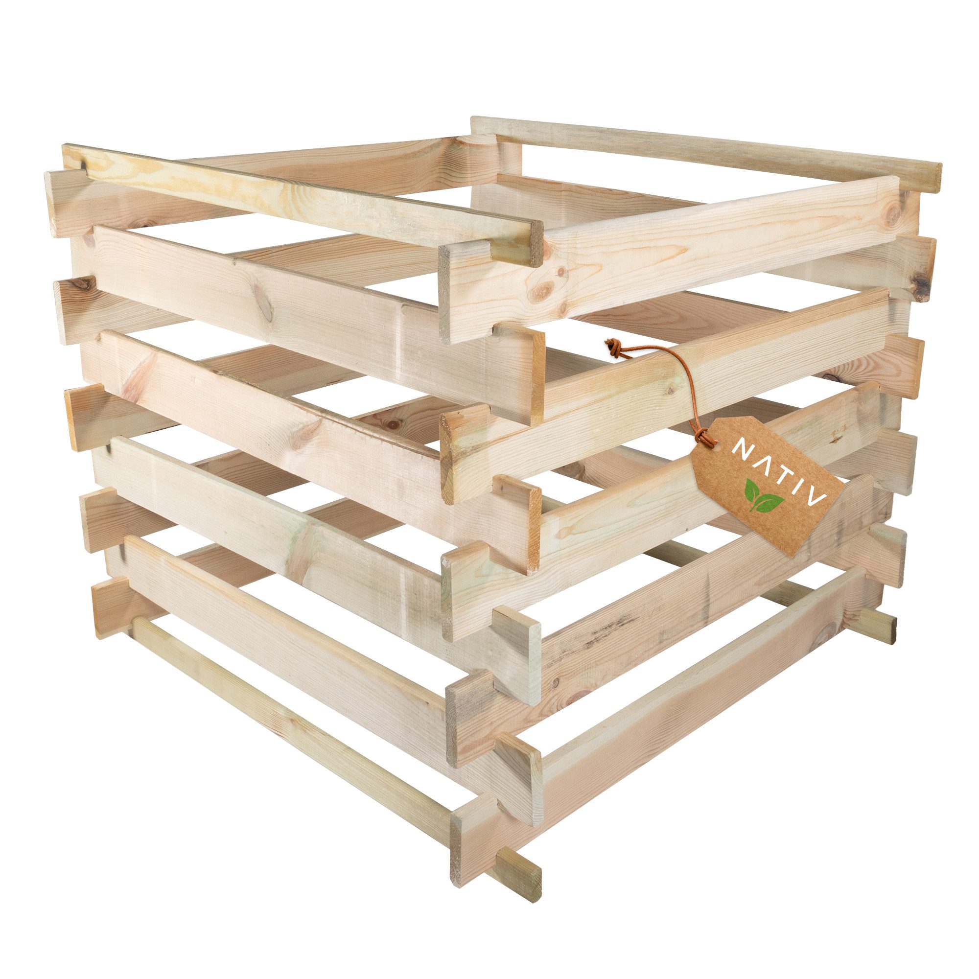 Komposter Holzkomposter 88x88x73 cm mit Stecksystem, Schnellkomposter