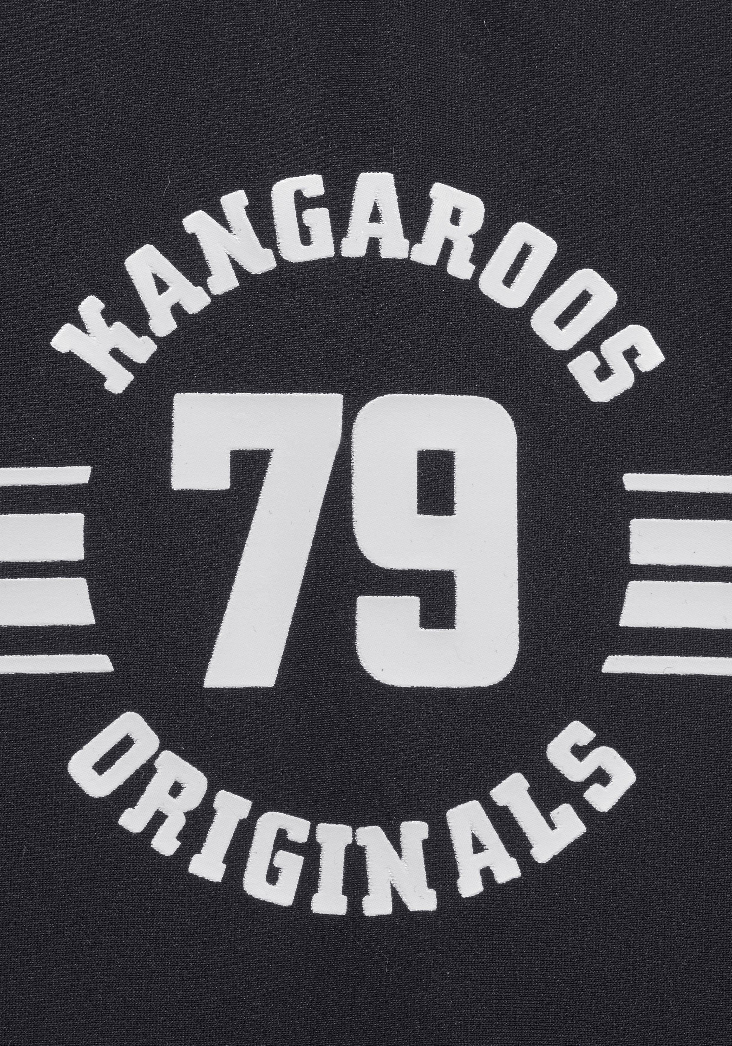 sportlichem KangaROOS Frontdruck mit schwarz Badeanzug Sporty