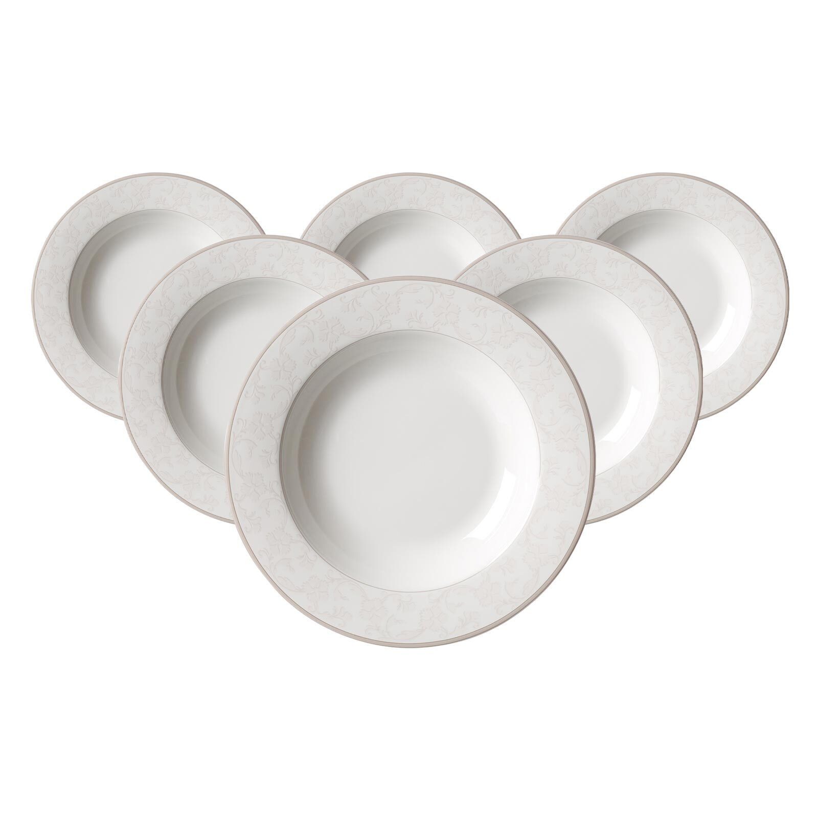 Ritzenhoff & Breker Suppenteller Isabella Suppenteller ø 21,5 cm 6er Set, (6 St)