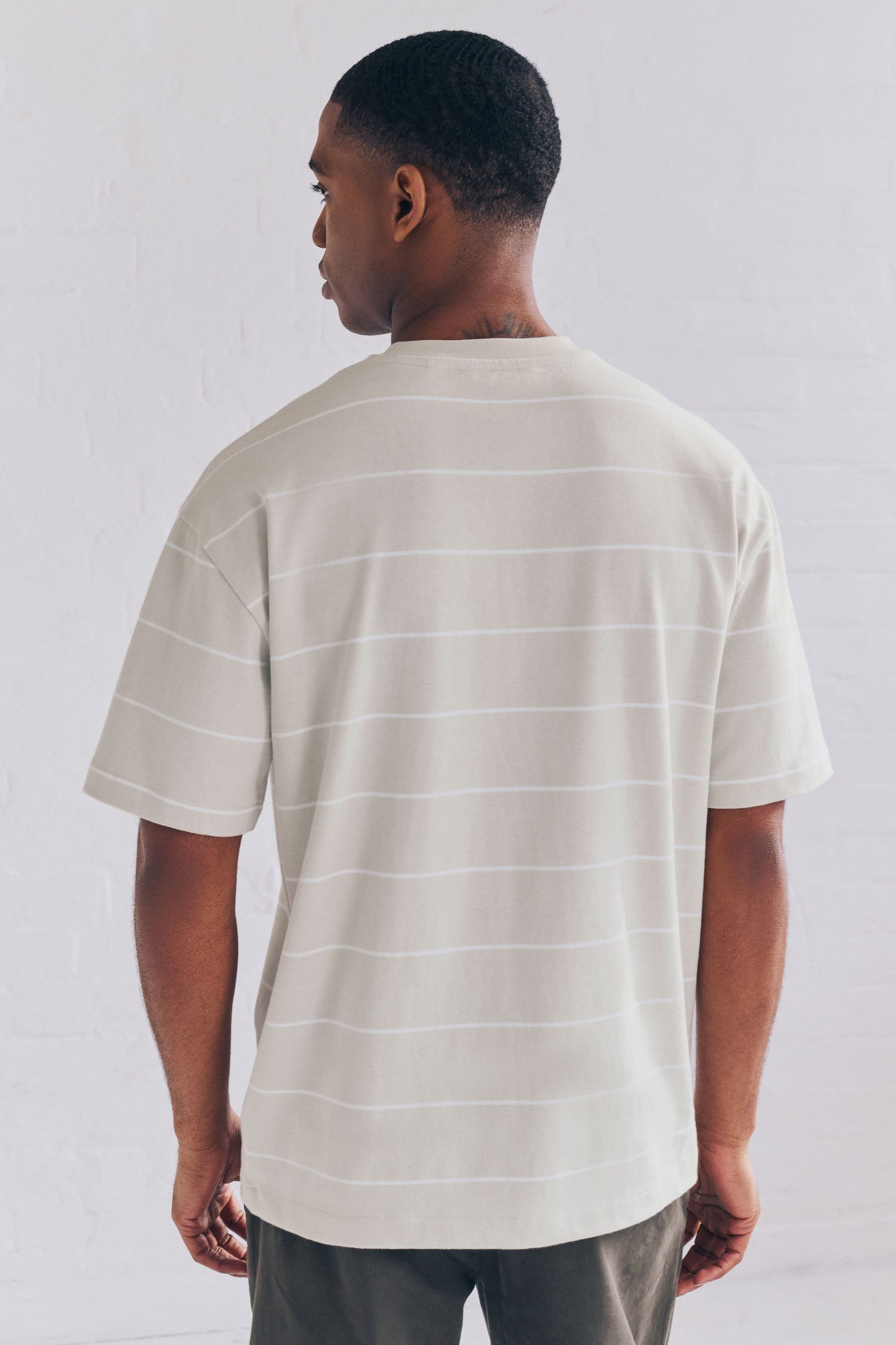 Next T-Shirt Gestreiftes T-Shirt 100 % Baumwolle günstig online kaufen