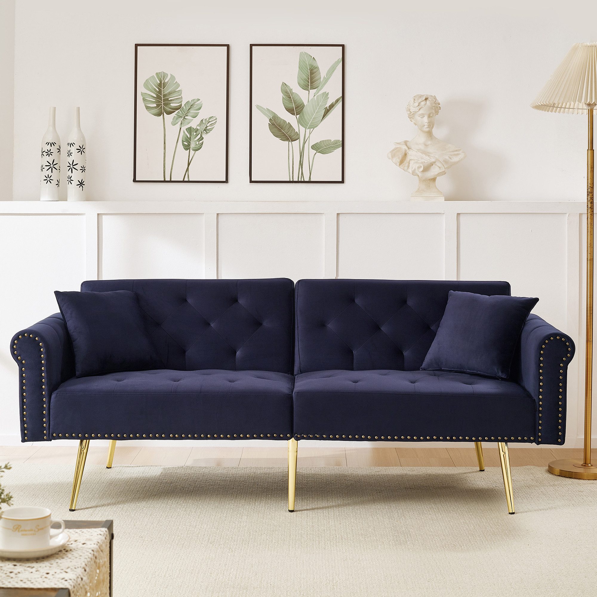 Odikalo 2-Sitzer Polstersofa Relaxsofa Lounge Sessel Verstellbar Rückenlehne Mehrfarbig