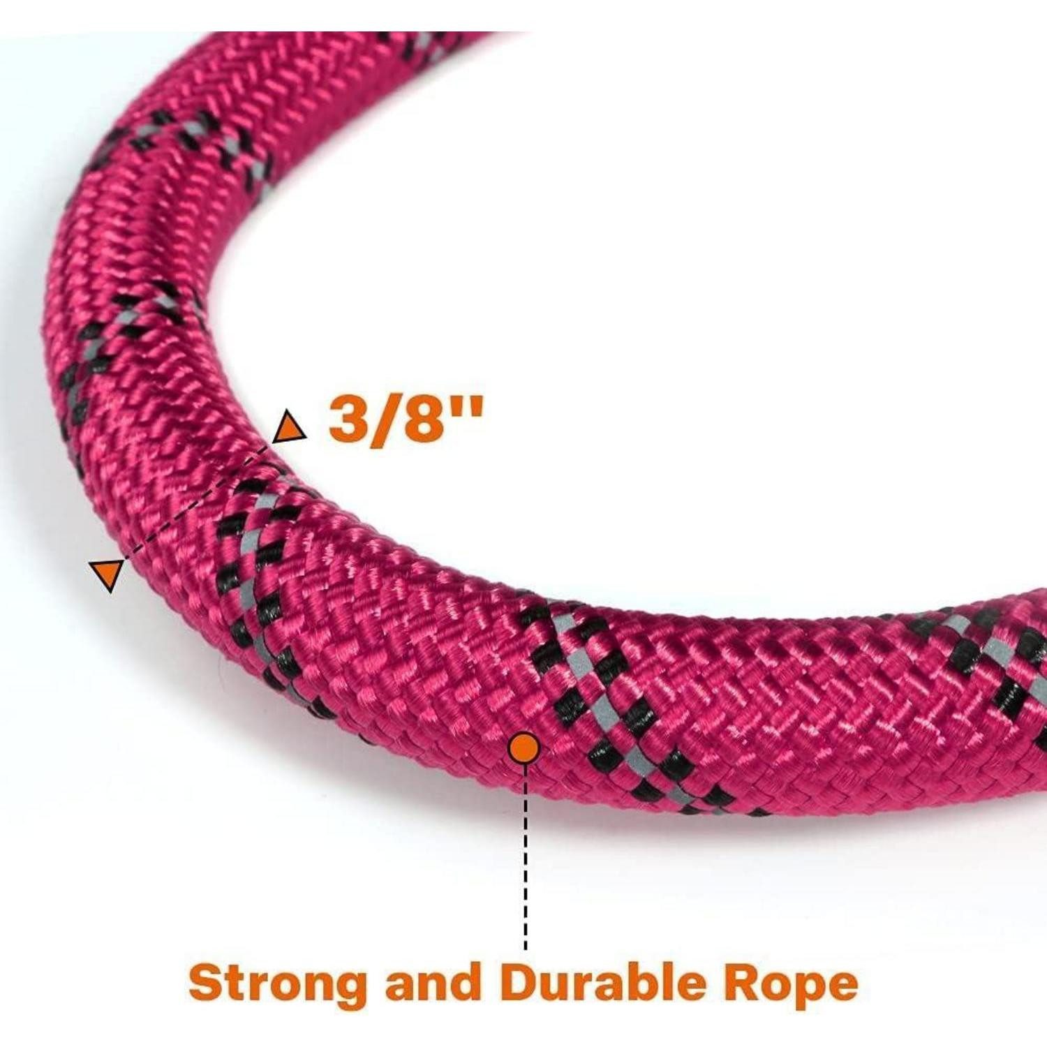 LuxusKollektion Hundeleine Hundeleine reflektierend gepolsterter 120x1 cm (1er Pack) Hot Pink