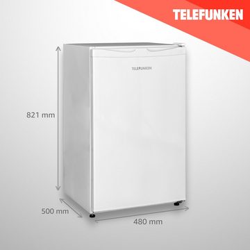 Telefunken Kühlschrank CF-31-121-W, 82.1 cm hoch, 48 cm breit, Ohne Gefrierfach, Freistehend, 90 Liter Nutzinhalt, Klein, Weiß