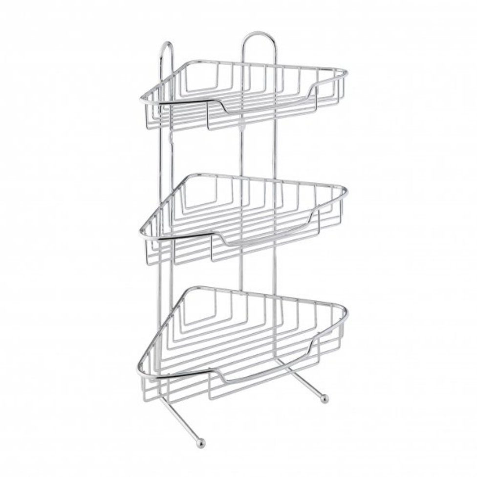 axentia Duschregal Eckregal Escala verchromt 3 Böden 282010, 1-tlg. günstig online kaufen