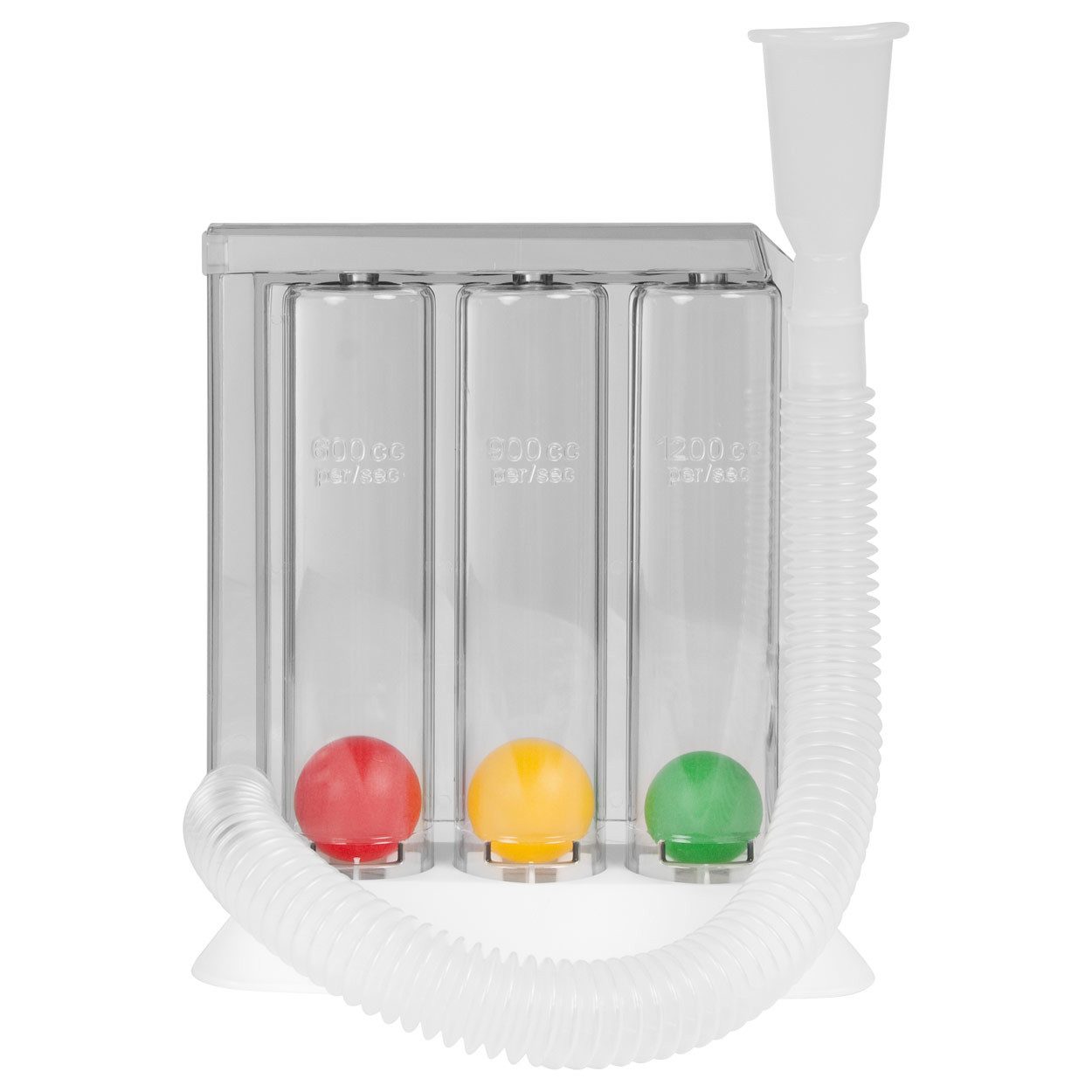 DocMed Atemtrainer 3 Kammersystem Lungentrainer Lungenreha, Komplett-Set, Zum trainieren der Einatmung, Förderung der Lungenfunktion und Lebensqualitätserhöhung