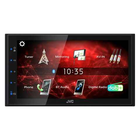 JVC KW-M27DBT 2-DIN Autoradio Digital Media Receiver 6,8-Zoll Autoradio (Digitalradio (DAB), FM-Tuner, Bluetooth Audio und Freisprechen, iPhone und Android Steuerung)