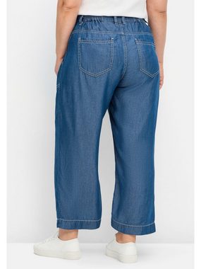 Sheego Weite Jeans Große Größen aus TENCEL™ Lyocell, mit Kontrastnähten