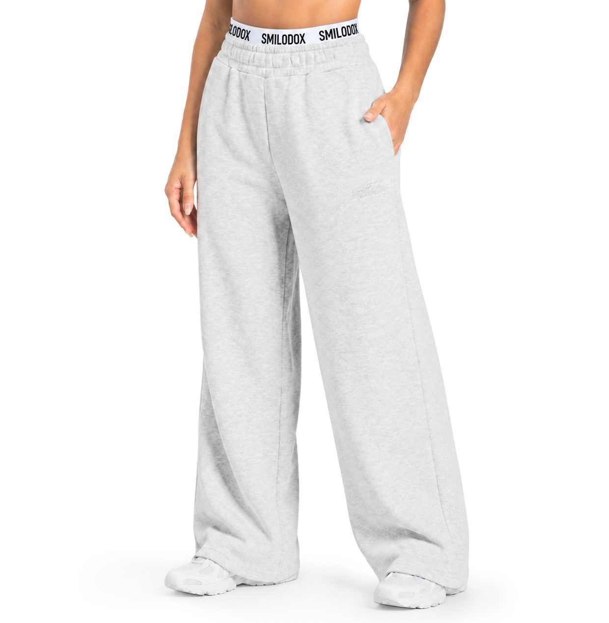 Smilodox Jogginghose Zadie Sweatpants Damen, Loose Fit, Wide Leg, für Gym & Freizeit aus Baumwolle, Slip-On, weich, elastisch, Komfort