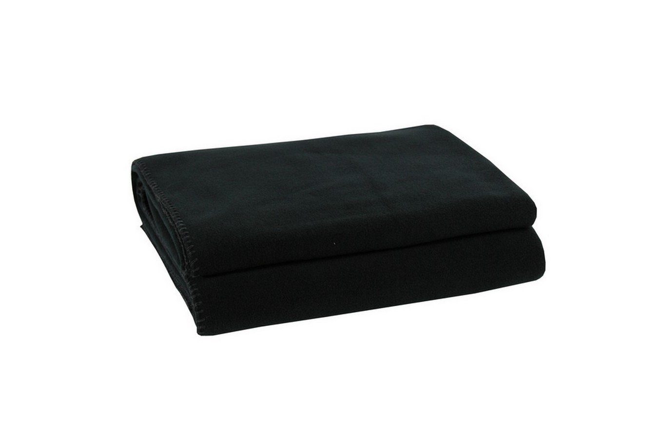 Wohndecke Soft-Fleece Decke 160 x 200 cm schwarz, daslagerhaus living
