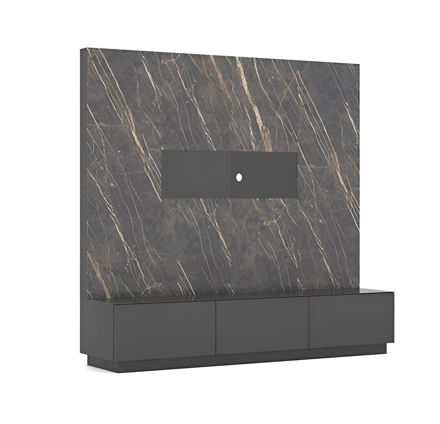 JVmoebel Wohnwand Graue Designer Wohnwand aus Holz mit modernem Design, (1-St., Wohnwand), Made in Europa