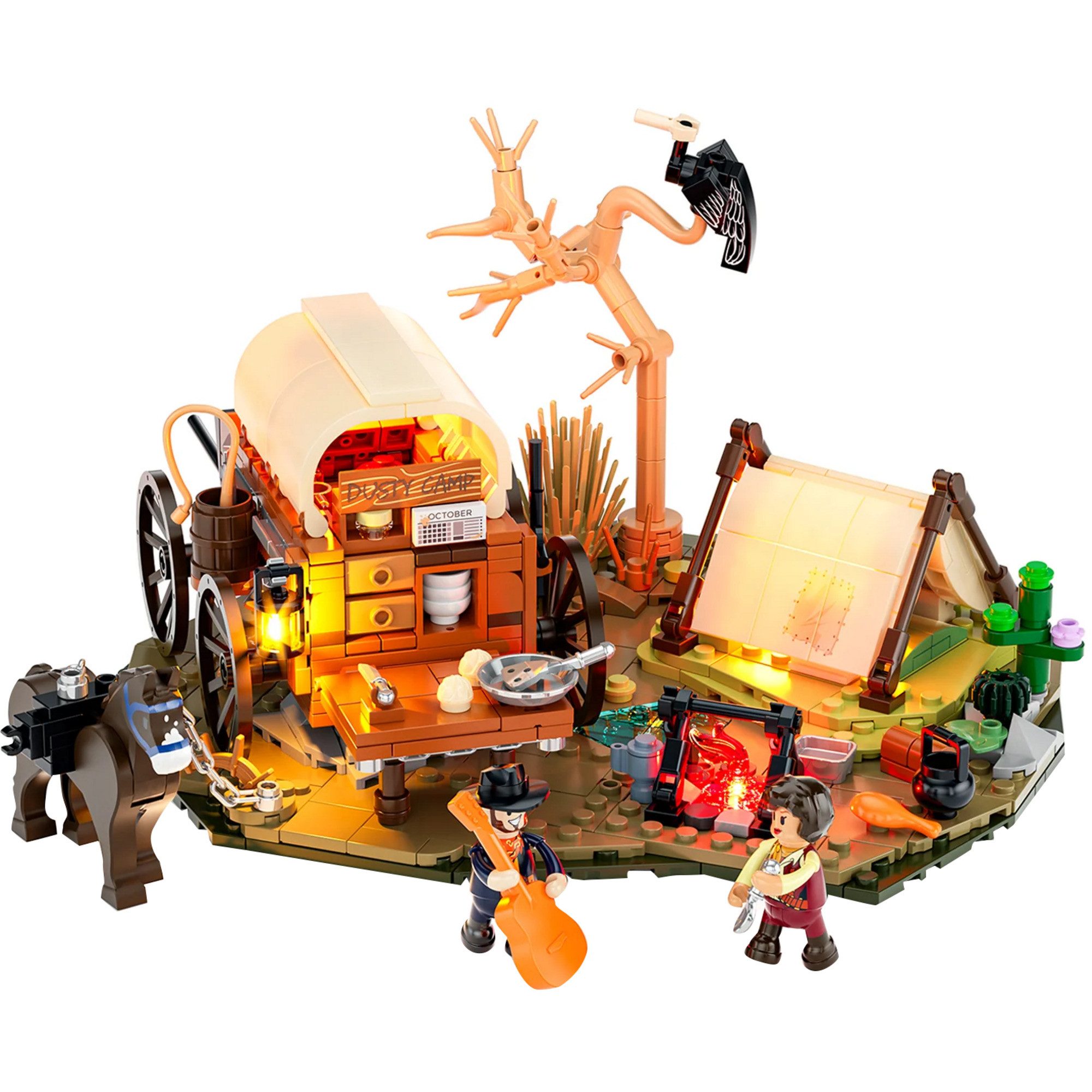 Lumibricks Lumibricks Cowboy-Camp, Konstruktionsspielzeug Spielbausteine