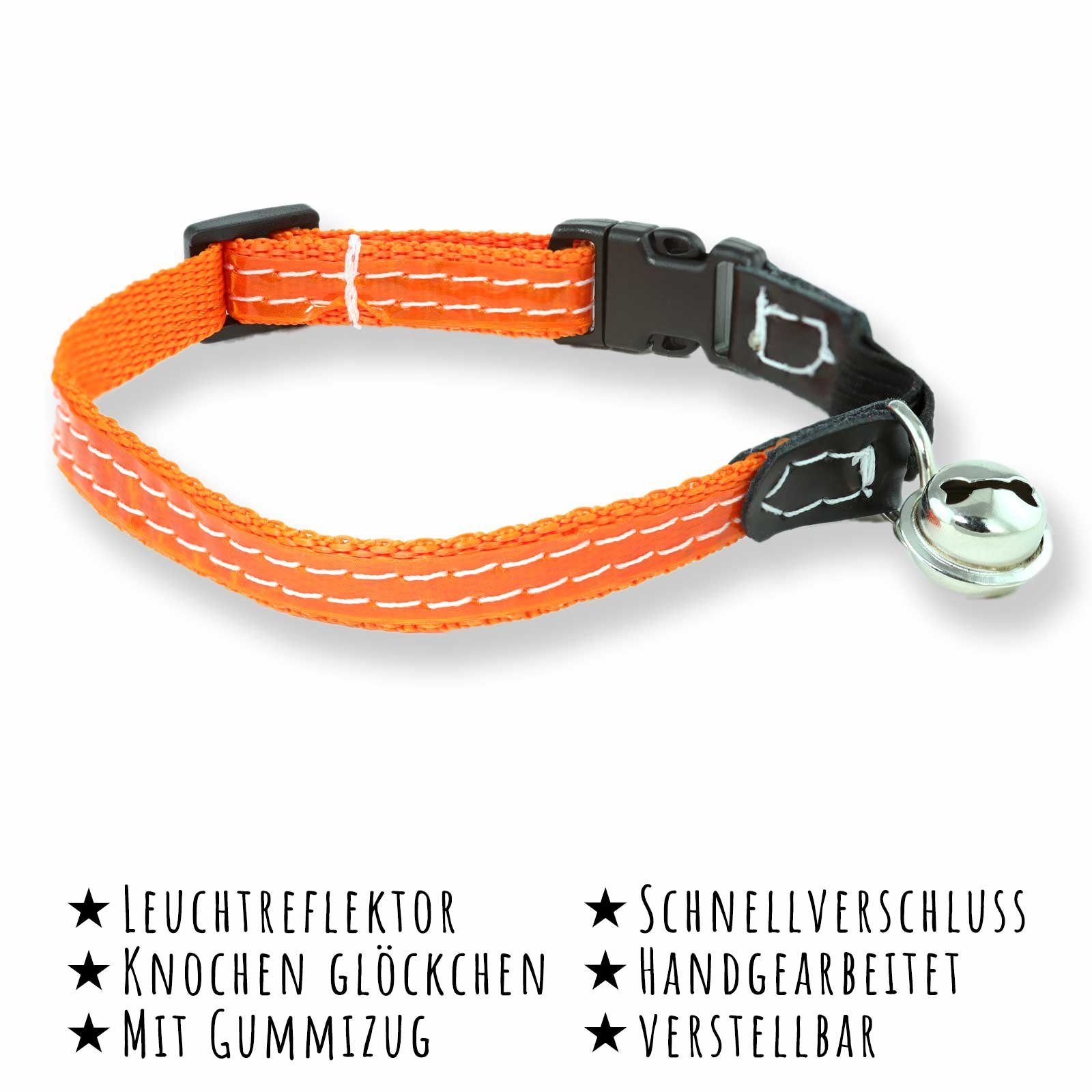 Thumbnail - Monkimau Hunde-Halsband Katzenhalsband reflektierend mit Glocke