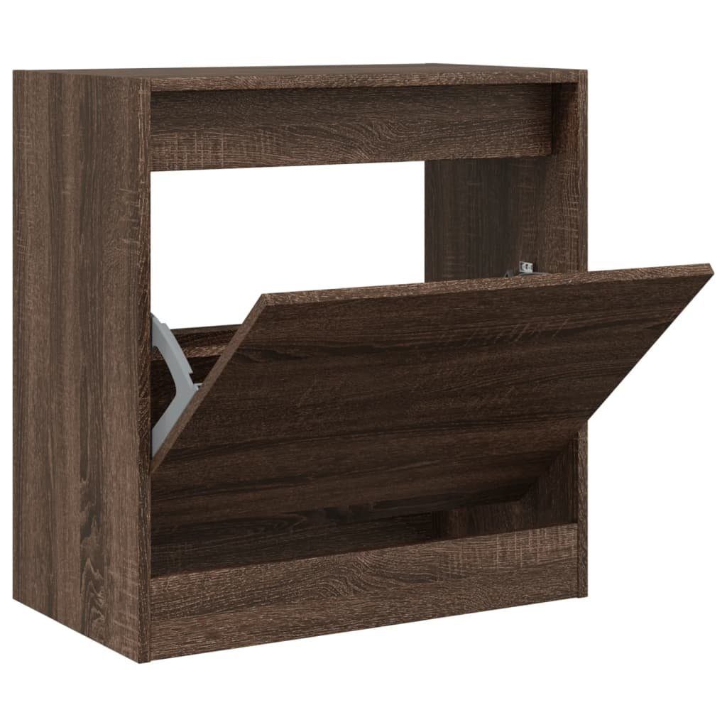 vidaXL Schuhschrank 60 x 34 x 635 cm Schuhschrank Braun Eichen-Optik 60x34x63,5 cm Spanpla