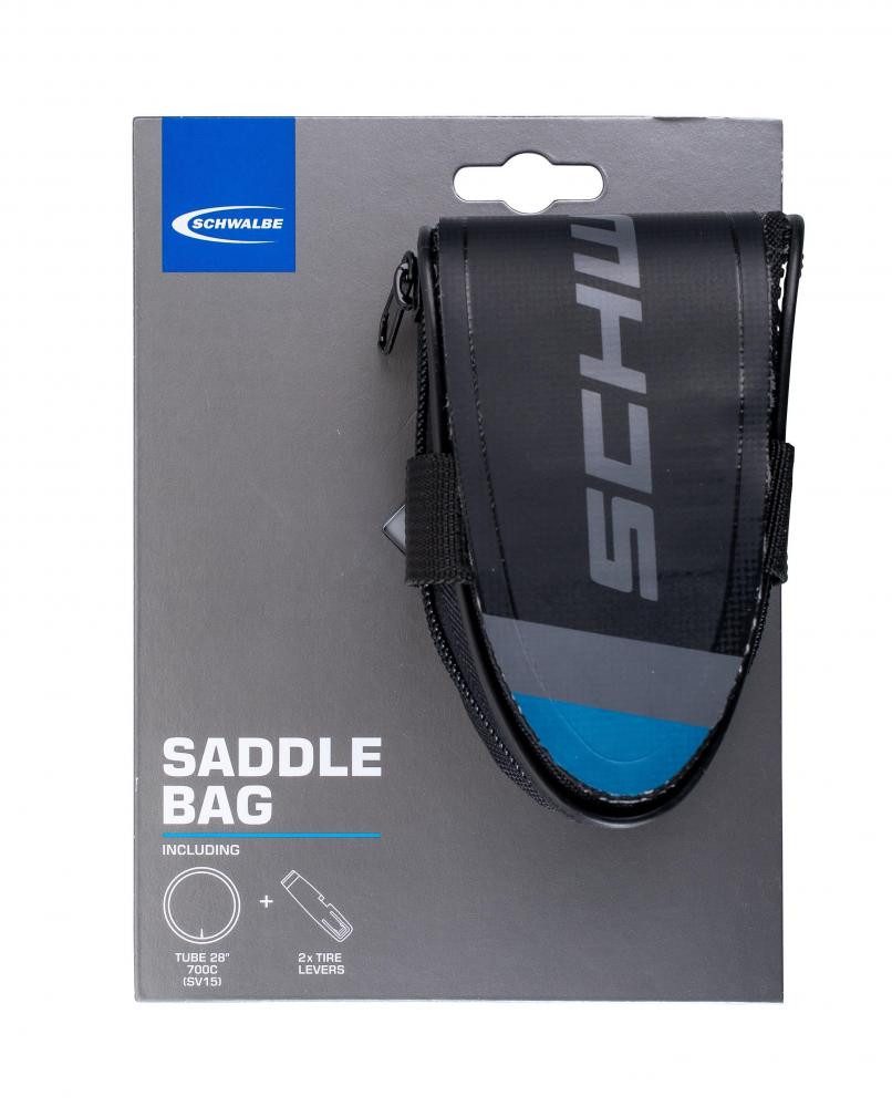 Fahrradtasche Schwalbe Satteltasche Rennrad mit 1x Ersatzschlauch SV15 2x Reifenhebe