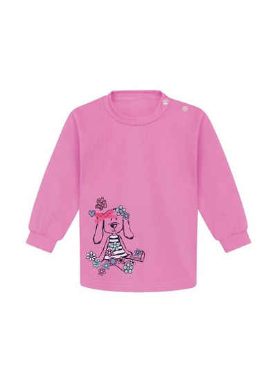 Trigema Sweatshirt TRIGEMA Langarmshirt mit süßem Hasen-Print