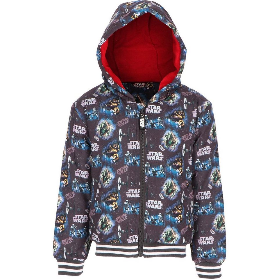 Jacke oder Winterjacke Storm Gr. Wars Schwarz Kinder 104 Trooper bis Blau Star 140, Wars Star