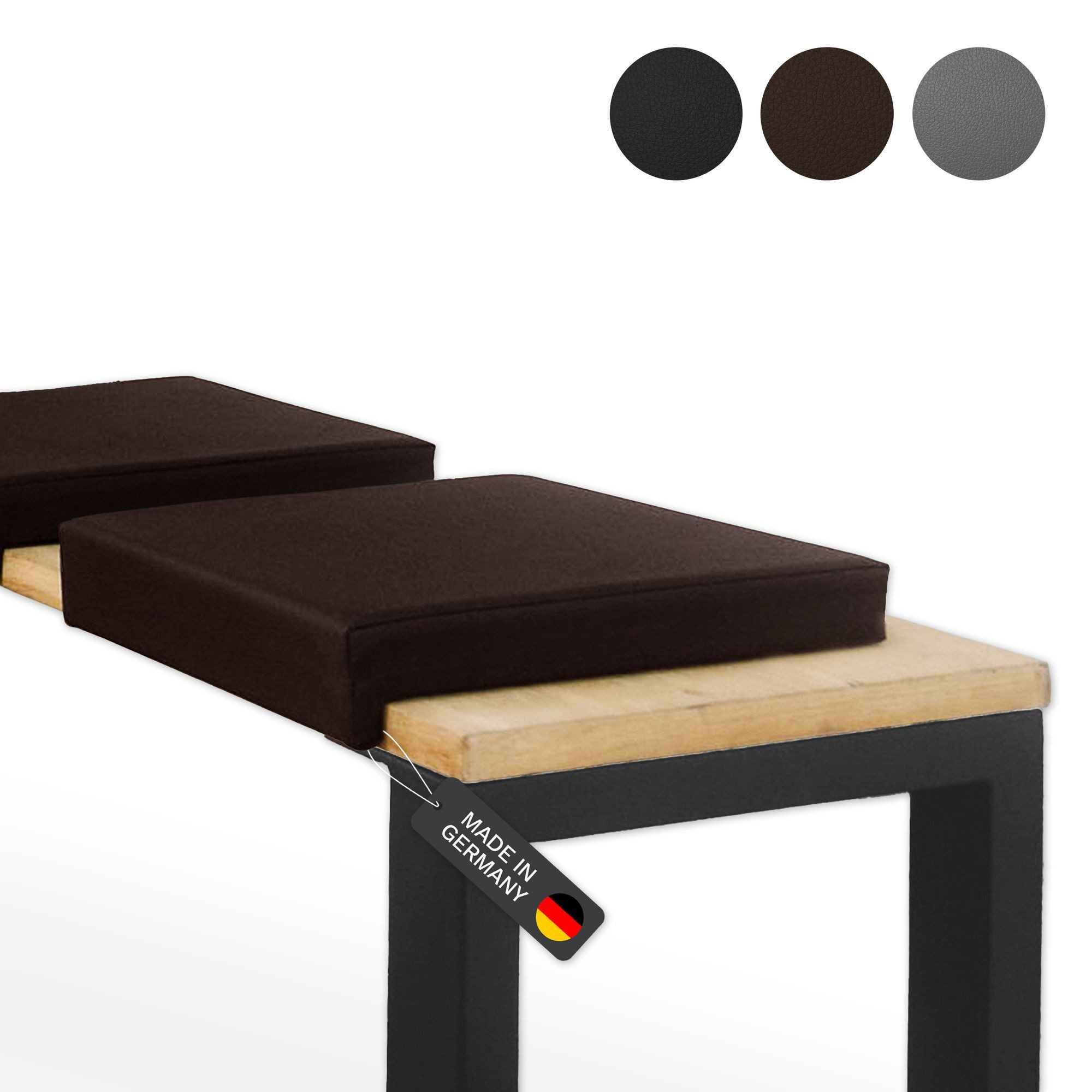 Lycce Bankauflage Lycce Bankauflage Kunstleder Klemmkissen 1 Leiste, weiche Polsterung, (1 St), Kunstleder (100.000 Scheuertouren), extra hohe Polsterung