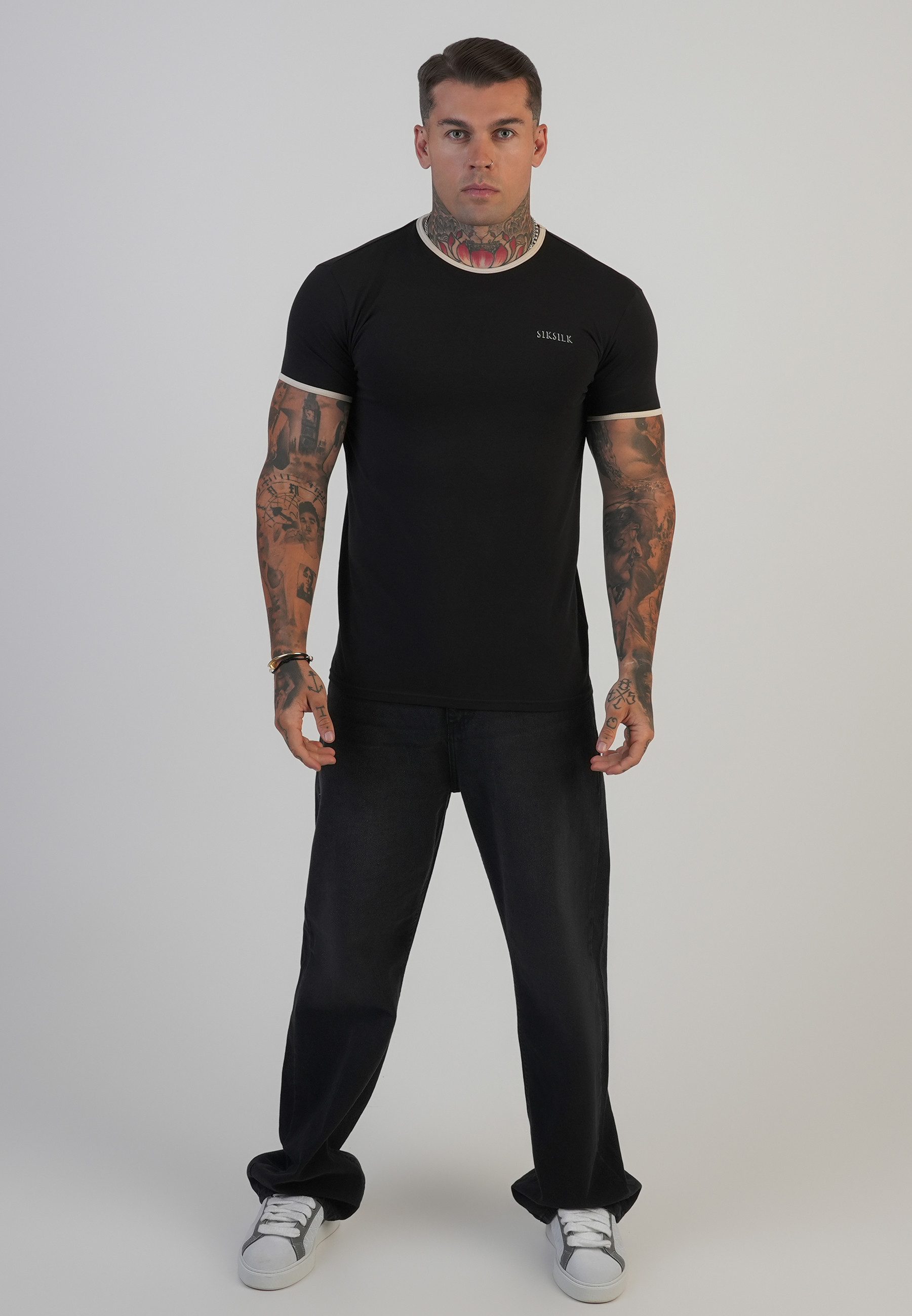 Siksilk T-Shirt SikSilk Herren Ringer T-Shirt