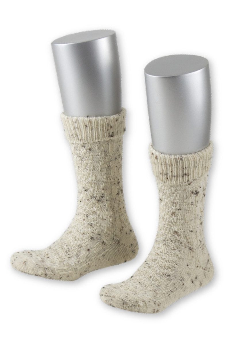 Lusana Trachtensocken Trachtensocken Kinder - MICHL - naturmeliert